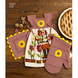 Simplicity Towel Dresses, Pot Holders and Oven Mitts Sewing Pattern S8109