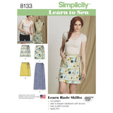 Simplicity Pattern 8133 Women's Learn to Sew Wrap Skirts