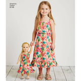 Simplicity Pattern 8146 Matching outfits for Women's, Child and 18" Doll