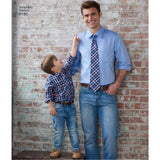 Pattern 8180 Boys' and Men's Shirt, Boxer Shorts and Tie