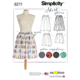 Simplicity Pattern 8211 Women's Dirndl Skirts in Three Lengths