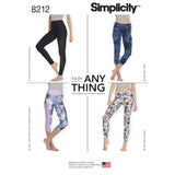 Simplicity Pattern 8212 Women's Knit Leggings