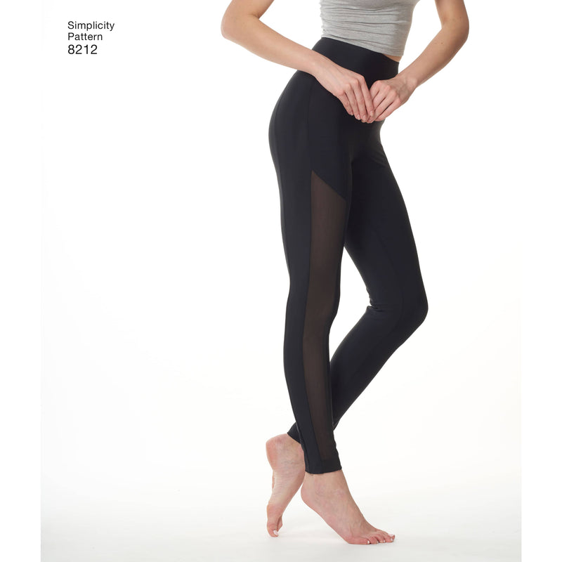 Simplicity Pattern 8212 Women's Knit Leggings