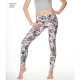 Simplicity Pattern 8212 Women's Knit Leggings