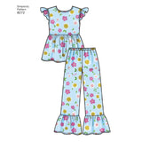 Simplicity Pattern 8272 Child's and Girl's Sleepwear and Robe