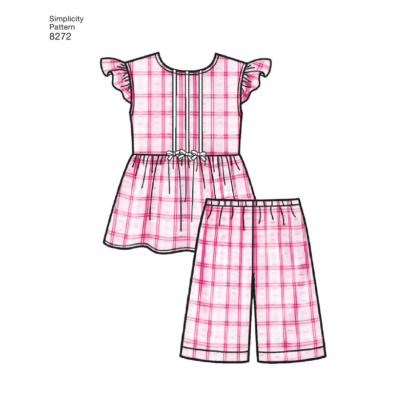 Simplicity Pattern 8272 Child's and Girl's Sleepwear and Robe