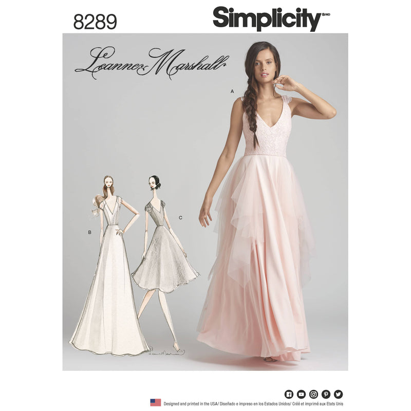 Simplicity Pattern 8289 Women's Special Occasion Dresses