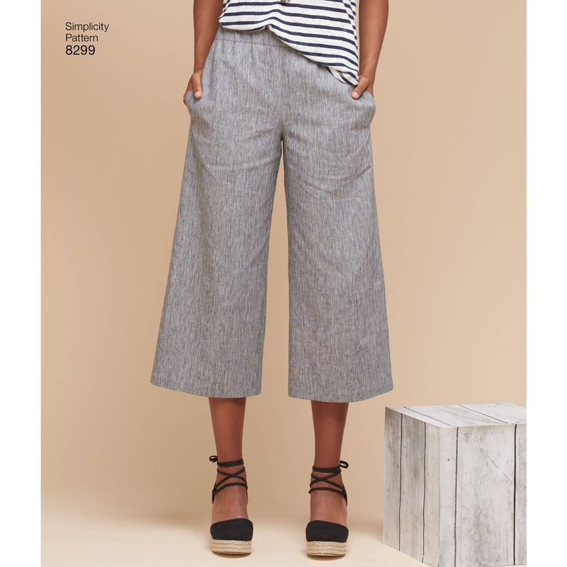 Simplicity Pattern 8299 Women's Skirts or trousers in various lengths