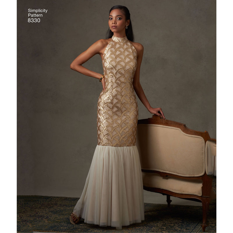 simplicity mermaid dress pattern Sirena Mermaid Dress & Simple Dress Digital Sewing Pattern