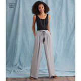 Simplicity Pattern 8389 Women’s Trousers with Length and Width Variations and Tie Belt