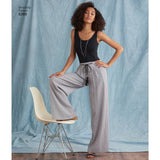 Simplicity Pattern 8389 Women’s Trousers with Length and Width Variations and Tie Belt