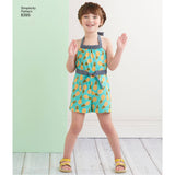 Simplicity Pattern 8395 Child's & Girls' Halter Dress or Romper Each in Two Lengths