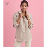 Simplicity Pattern 8416 Women's Shirt with Back Variations