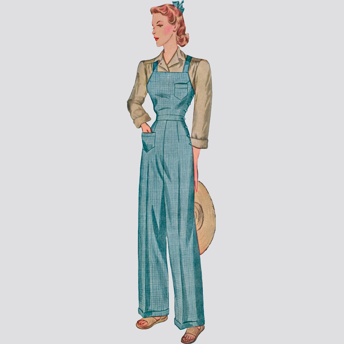 Simplicity Pattern 8447 Women's Vintage Trousers, Overalls and Blouses