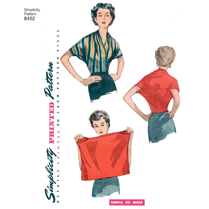 Pattern 8452 Women’s Vintage Knit Blouse