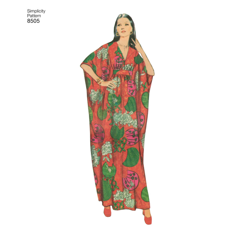 Simplicity Pattern 8505 Misses' Vintage Caftans