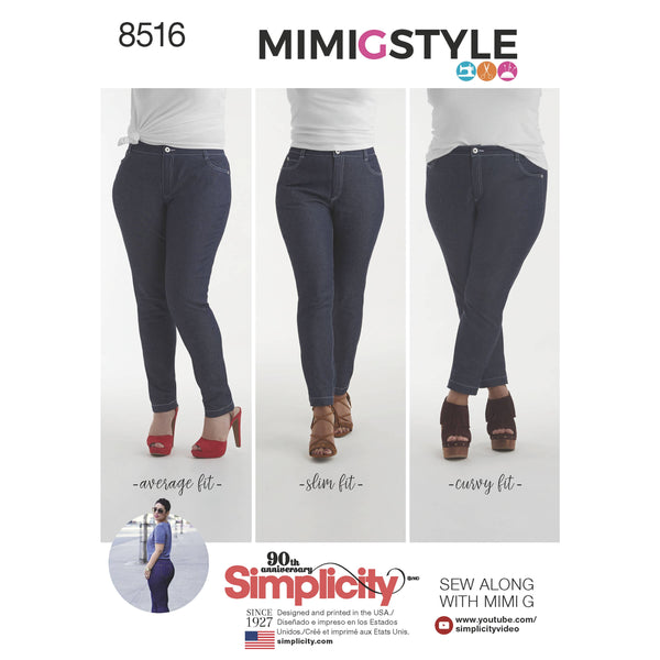 Simplicity Pattern 8516 Misses' Mimi G Skinny Jeans