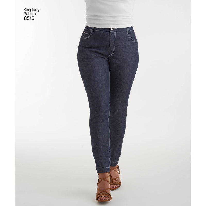 Simplicity Pattern 8516 Misses' Mimi G Skinny Jeans