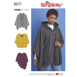 Simplicity Pattern 8517 Misses' Set of Ponchos