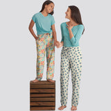 Simplicity Pattern 8518 Girls' and Misses' Slim Fit Lounge Trousers