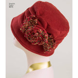 Simplicity Pattern 8573 Women’s' Flapper Hats in Three Sizes