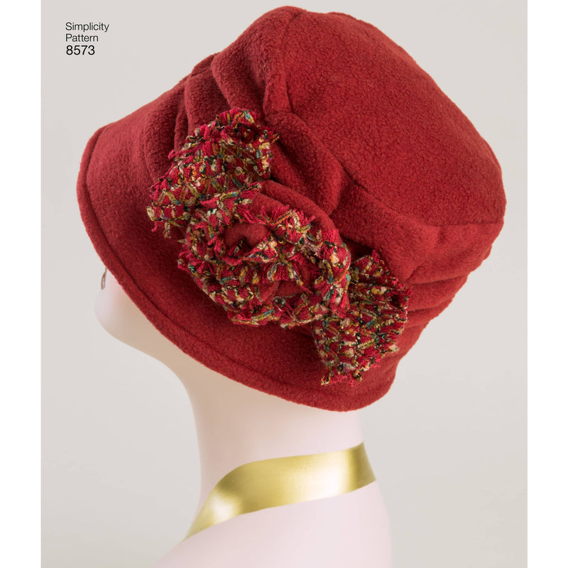 Simplicity Pattern 8573 Women’s' Flapper Hats in Three Sizes