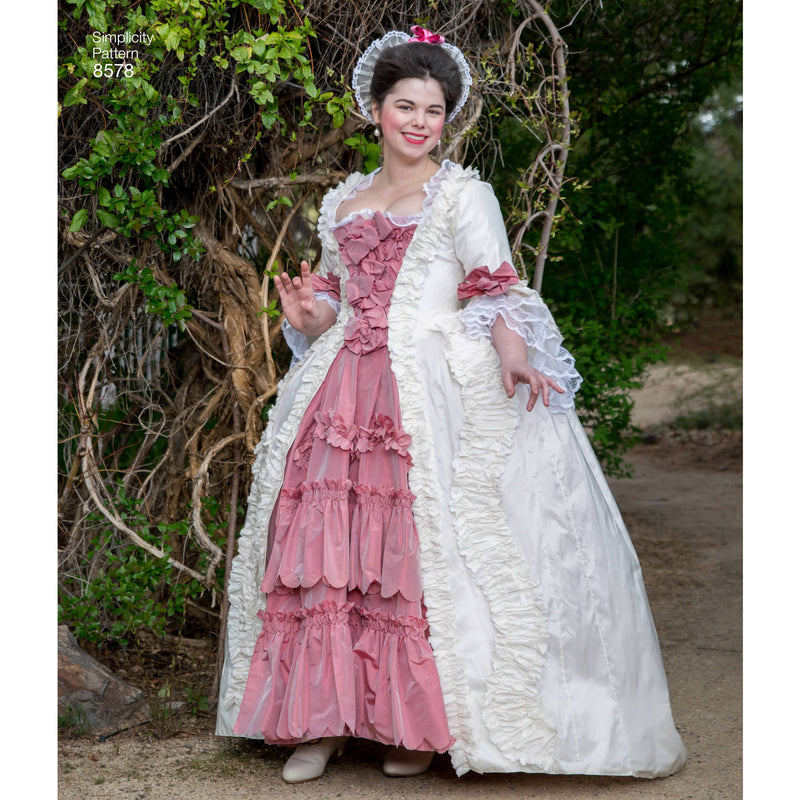 Simplicity Pattern 8578 Women's' 18th Century Gown Lullabee Fabrics Simplicity Pattern 8578 Women's' 18th Century Gown Lullabee Fabrics