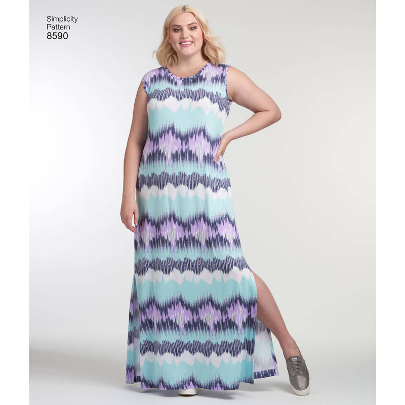 Pattern 8590 Women's Knit Dresses