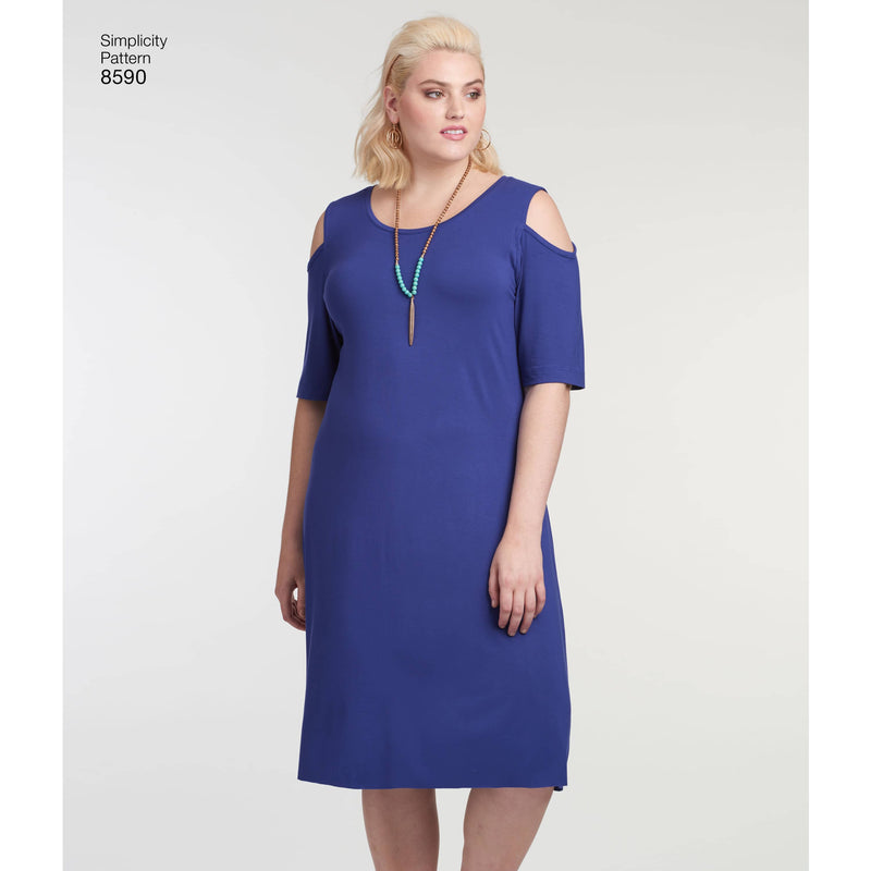 Pattern 8590 Women's Knit Dresses