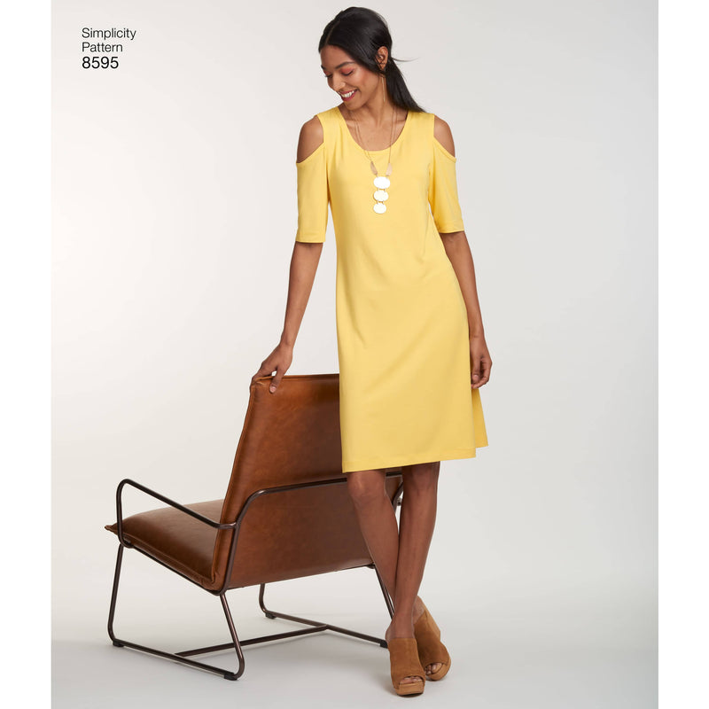 Simplicity Pattern 8595 Women's Knit Dresses Lullabee Fabrics Simplicity Pattern 8595 Women's Knit Dresses Lullabee Fabrics