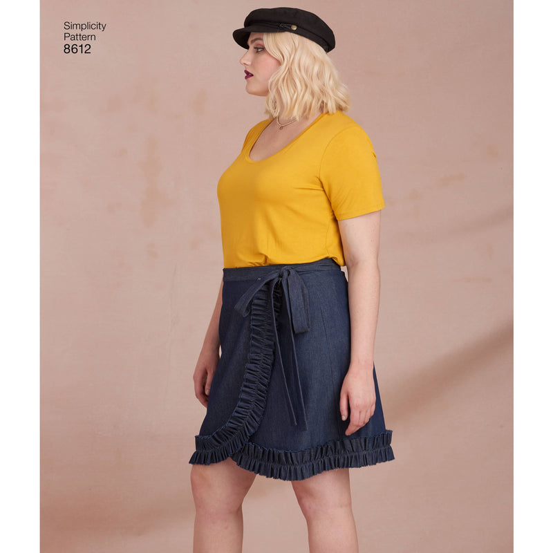 Simplicity Pattern 8612 Women's Easy Wrap Skirts by Ashley Nell Tiption