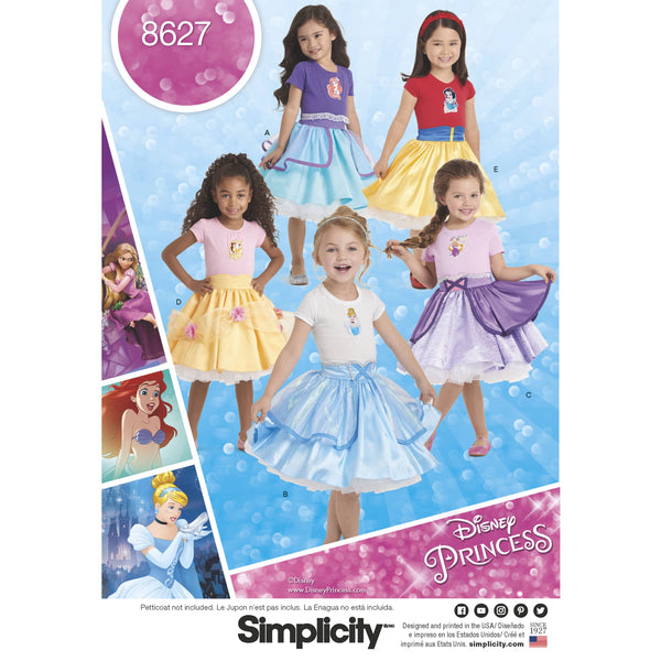 Pattern 8627 Child's Disney Character Skirts