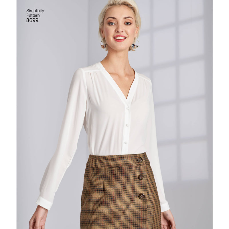 8699 Simplicity Pattern 8699 Women's Wrap Skirts with Length Variations ...