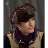 Pattern 8713 Men's Hats in Three Sizes