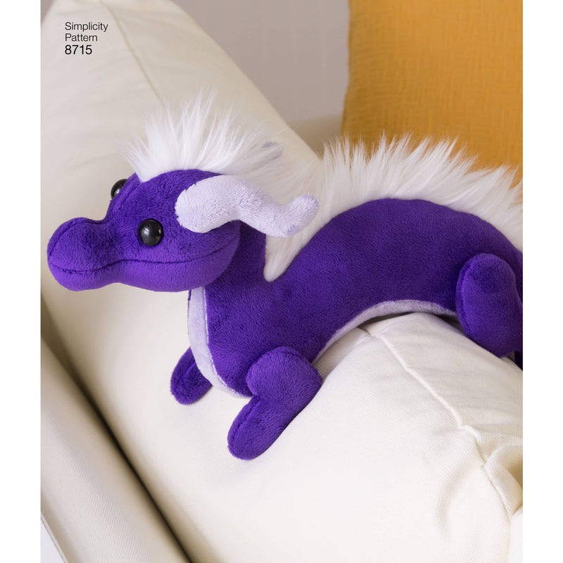 Pattern 8715 Stuffed Dragons