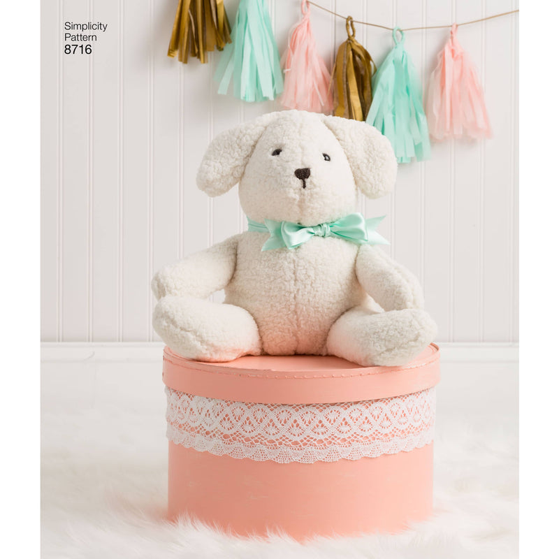 Pattern 8716 Stuffed Animals