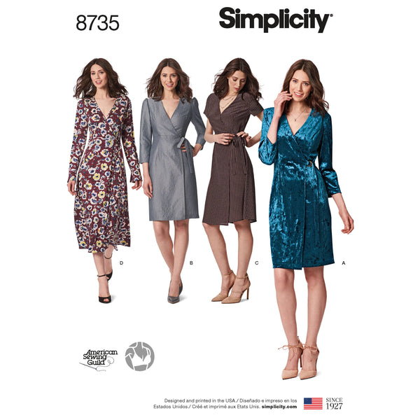 Simplicity Pattern 8735 Women’s / Petite Women’s  Wrap Dress