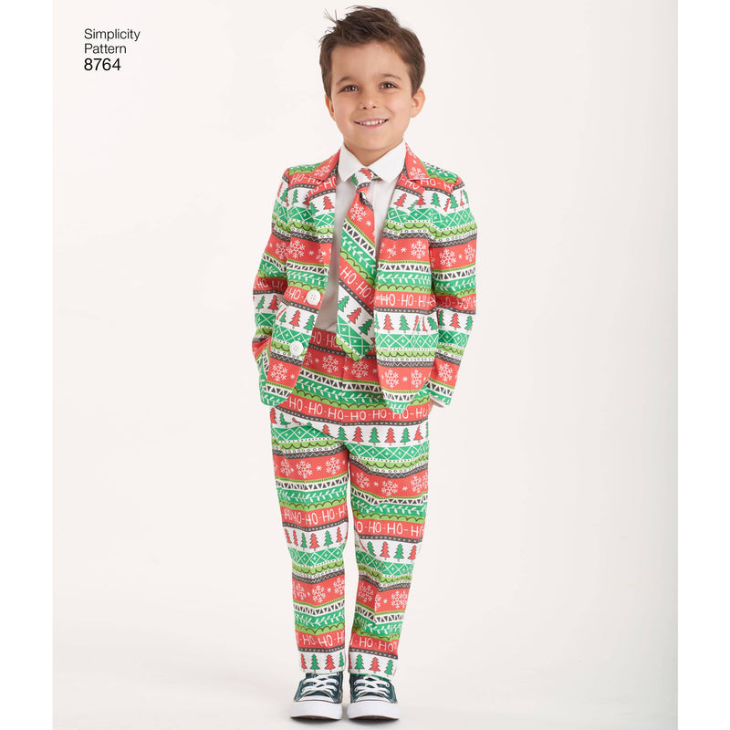 Pattern 8764 Boys' Suit and Ties