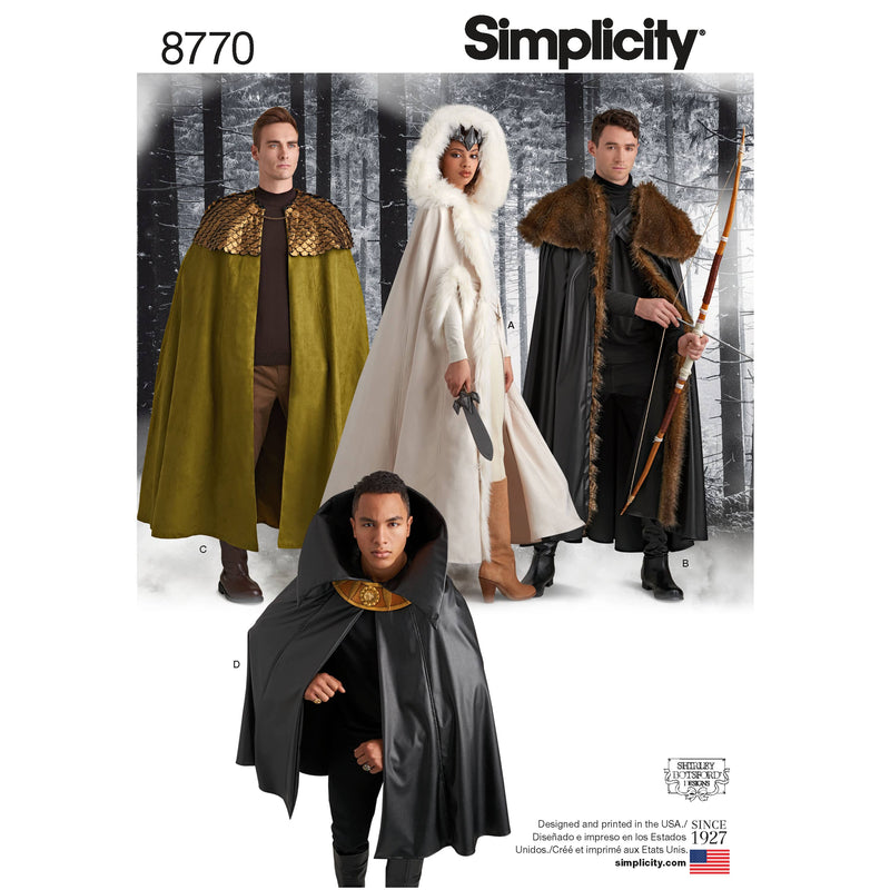 Pattern 8770 Unisex Costume Capes