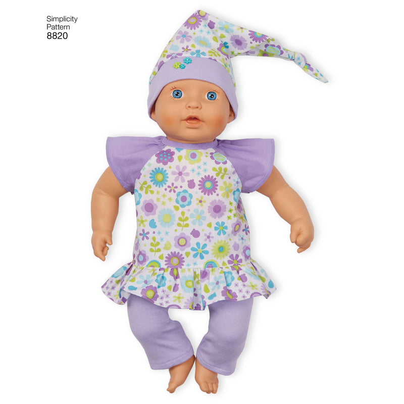 Pattern 8820 15" Baby Doll Clothes