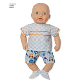 Pattern 8820 15" Baby Doll Clothes