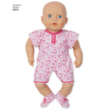 Pattern 8820 15" Baby Doll Clothes