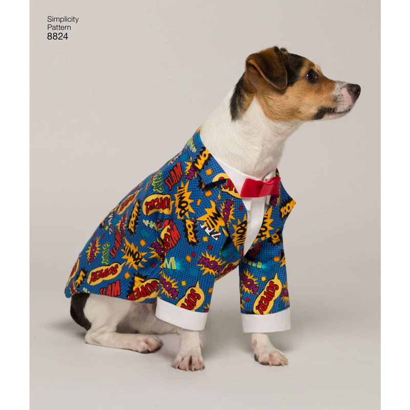 Pattern 8824 Dog Coats in Three Sizes