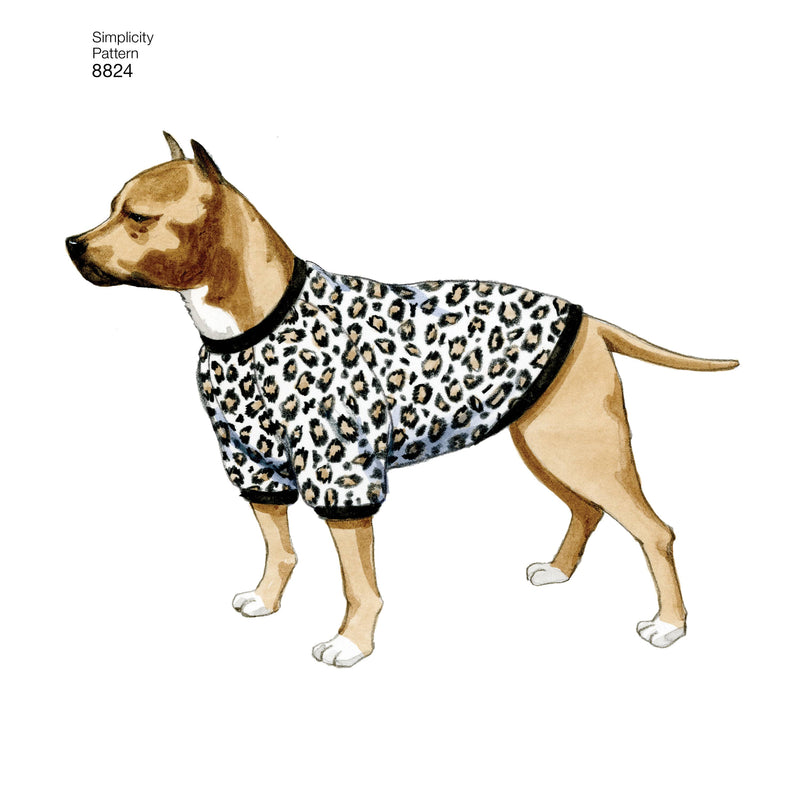 Pattern 8824 Dog Coats in Three Sizes