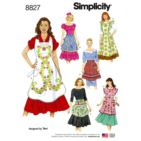 Pattern 8827 Misses' Aprons