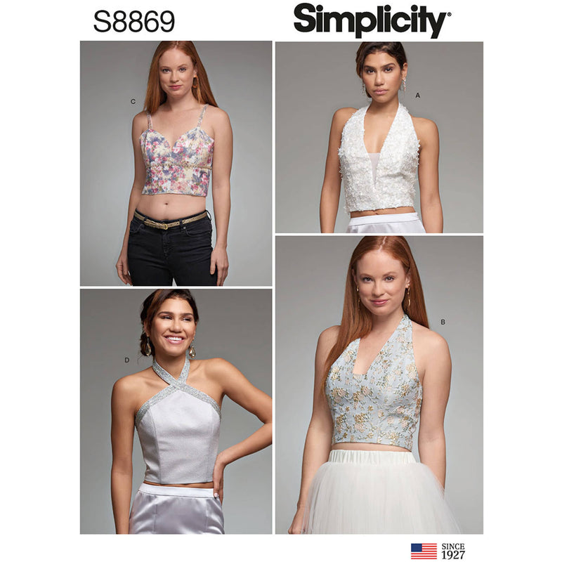 Simplicity Pattern S8869 Misses' Lined Tops