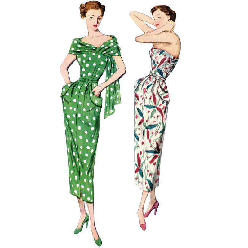 Simplicity Pattern S8876 Misses'/Women's Vintage Dress and Stole