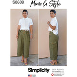 Simplicity Pattern S8889 Misses' Shirt and Wide Leg Pants