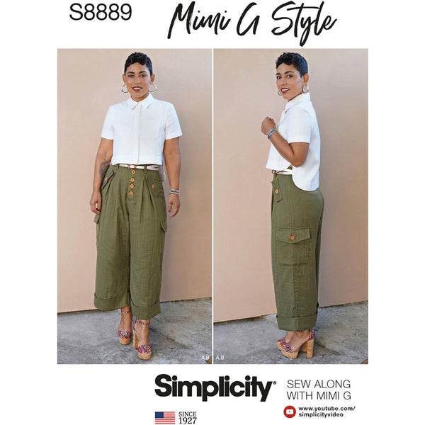 Simplicity Pattern S8889 Misses' Shirt and Wide Leg Pants