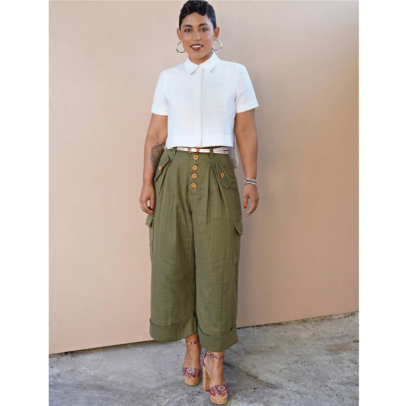 Simplicity Pattern S8889 Misses' Shirt and Wide Leg Pants